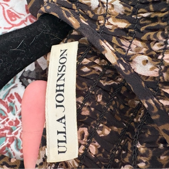 Ulla Johnson Silk Ruffle Blouse | Size 2 | Black Floral Print Top Boho Chic - Picture 6 of 6